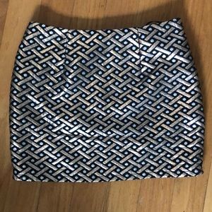 Kiss The Prince Metallic Mini Skirt